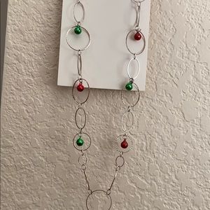 Cute festive,silver,circle necklace